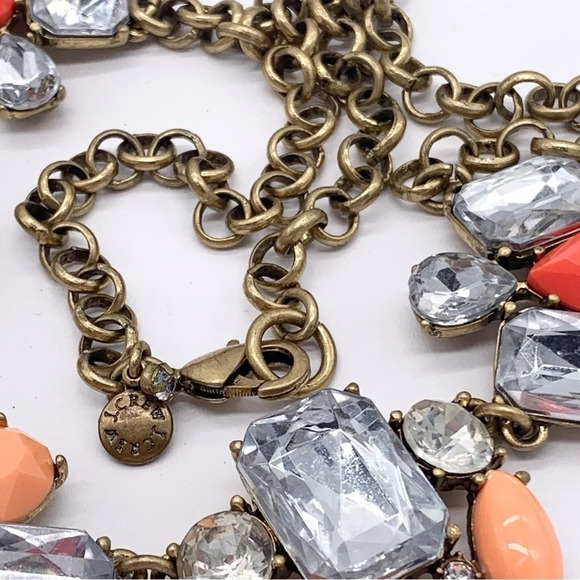 J. Crew Peach Orange Jeweled Necklace - Picture 3 of 3